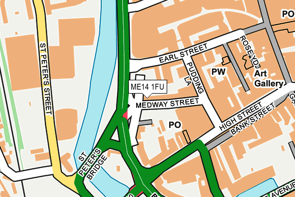 ME14 1FU map - OS OpenMap – Local (Ordnance Survey) ME14 1FU map - OS OpenMap – Local (Ordnance Survey)
