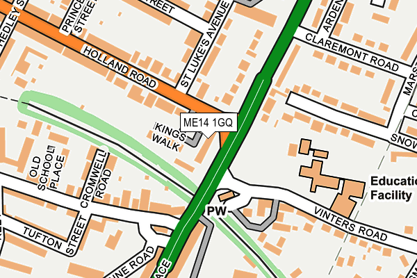 ME14 1GQ map - OS OpenMap – Local (Ordnance Survey)