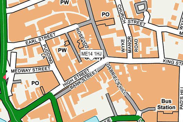 ME14 1HJ map - OS OpenMap – Local (Ordnance Survey) ME14 1HJ map - OS OpenMap – Local (Ordnance Survey)