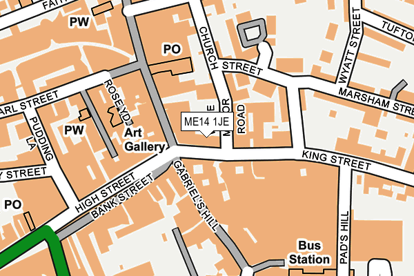 ME14 1JE map - OS OpenMap – Local (Ordnance Survey) ME14 1JE map - OS OpenMap – Local (Ordnance Survey)