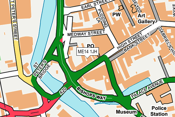 ME14 1JH map - OS OpenMap – Local (Ordnance Survey) ME14 1JH map - OS OpenMap – Local (Ordnance Survey)