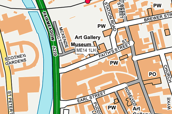 ME14 1LH map - OS OpenMap – Local (Ordnance Survey)