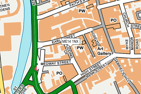 ME14 1NX map - OS OpenMap – Local (Ordnance Survey) ME14 1NX map - OS OpenMap – Local (Ordnance Survey)
