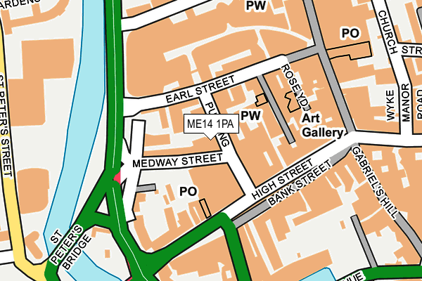 ME14 1PA map - OS OpenMap – Local (Ordnance Survey) ME14 1PA map - OS OpenMap – Local (Ordnance Survey)