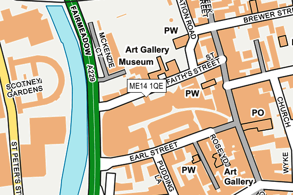 ME14 1QE map - OS OpenMap – Local (Ordnance Survey)
