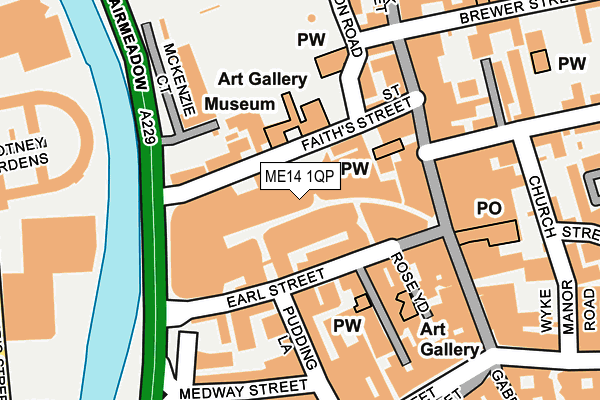 ME14 1QP map - OS OpenMap – Local (Ordnance Survey)