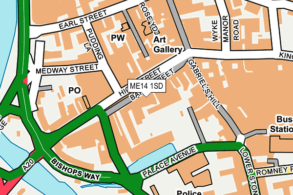 ME14 1SD map - OS OpenMap – Local (Ordnance Survey) ME14 1SD map - OS OpenMap – Local (Ordnance Survey)