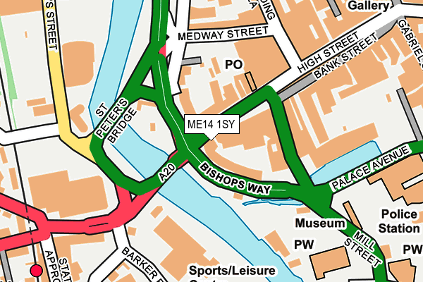 ME14 1SY map - OS OpenMap – Local (Ordnance Survey) ME14 1SY map - OS OpenMap – Local (Ordnance Survey)