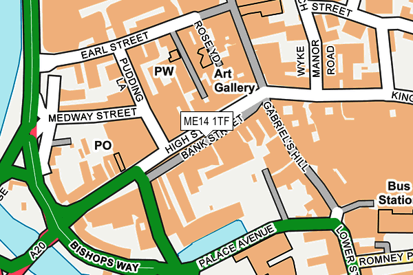 ME14 1TF map - OS OpenMap – Local (Ordnance Survey) ME14 1TF map - OS OpenMap – Local (Ordnance Survey)