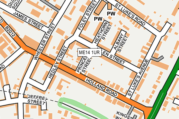 ME14 1UR map - OS OpenMap – Local (Ordnance Survey) ME14 1UR map - OS OpenMap – Local (Ordnance Survey)