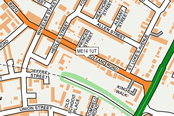 ME14 1UT map - OS OpenMap – Local (Ordnance Survey) ME14 1UT map - OS OpenMap – Local (Ordnance Survey)