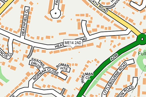 ME14 2AD map - OS OpenMap – Local (Ordnance Survey) ME14 2AD map - OS OpenMap – Local (Ordnance Survey)