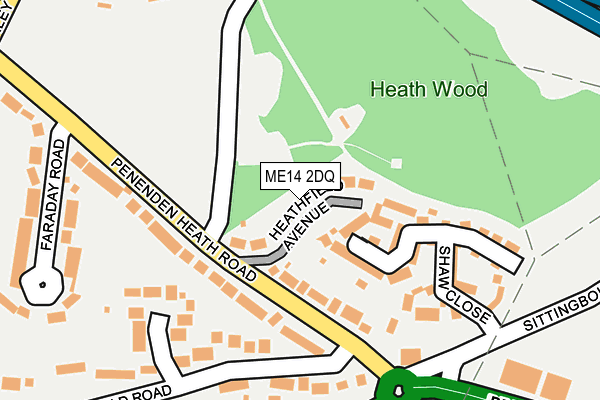 ME14 2DQ map - OS OpenMap – Local (Ordnance Survey) ME14 2DQ map - OS OpenMap – Local (Ordnance Survey)