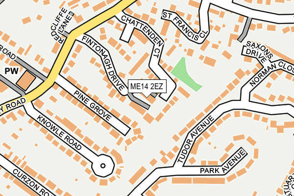 ME14 2EZ map - OS OpenMap – Local (Ordnance Survey) ME14 2EZ map - OS OpenMap – Local (Ordnance Survey)