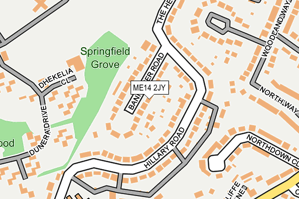 ME14 2JY map - OS OpenMap – Local (Ordnance Survey) ME14 2JY map - OS OpenMap – Local (Ordnance Survey)