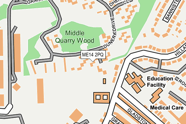 ME14 2PQ map - OS OpenMap – Local (Ordnance Survey) ME14 2PQ map - OS OpenMap – Local (Ordnance Survey)