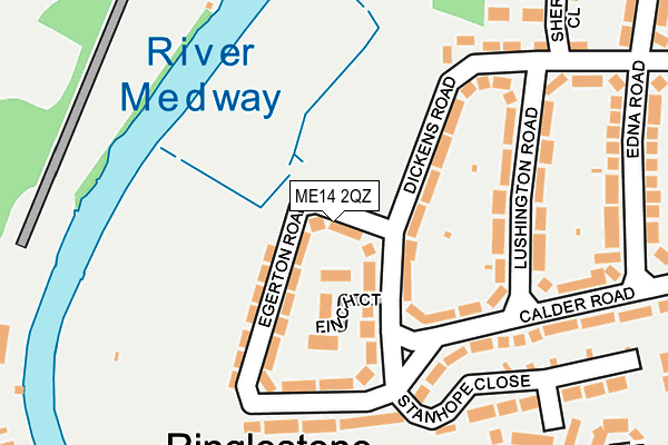 ME14 2QZ map - OS OpenMap – Local (Ordnance Survey) ME14 2QZ map - OS OpenMap – Local (Ordnance Survey)