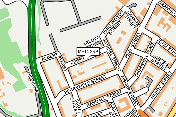 ME14 2RP map - OS OpenMap – Local (Ordnance Survey)