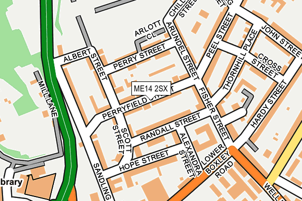 ME14 2SX map - OS OpenMap – Local (Ordnance Survey) ME14 2SX map - OS OpenMap – Local (Ordnance Survey)