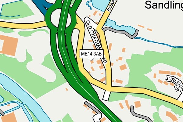 ME14 3AB map - OS OpenMap – Local (Ordnance Survey) ME14 3AB map - OS OpenMap – Local (Ordnance Survey)