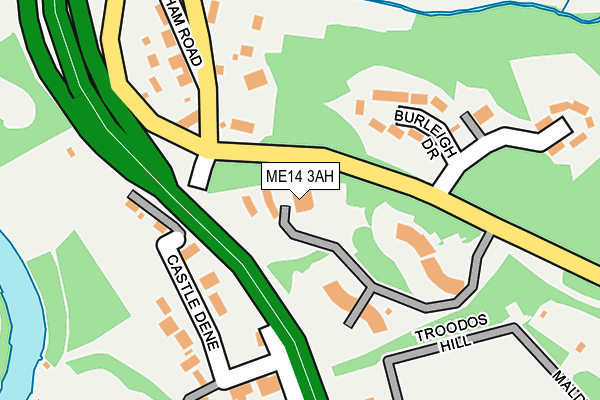 ME14 3AH map - OS OpenMap – Local (Ordnance Survey) ME14 3AH map - OS OpenMap – Local (Ordnance Survey)