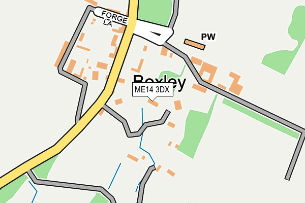 ME14 3DX map - OS OpenMap – Local (Ordnance Survey) ME14 3DX map - OS OpenMap – Local (Ordnance Survey)