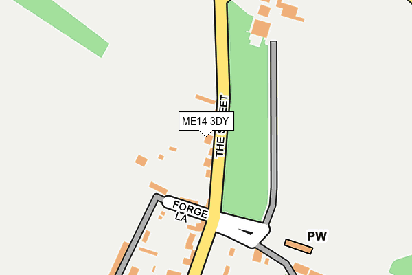 ME14 3DY map - OS OpenMap – Local (Ordnance Survey) ME14 3DY map - OS OpenMap – Local (Ordnance Survey)