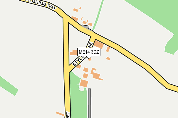 ME14 3DZ map - OS OpenMap – Local (Ordnance Survey) ME14 3DZ map - OS OpenMap – Local (Ordnance Survey)
