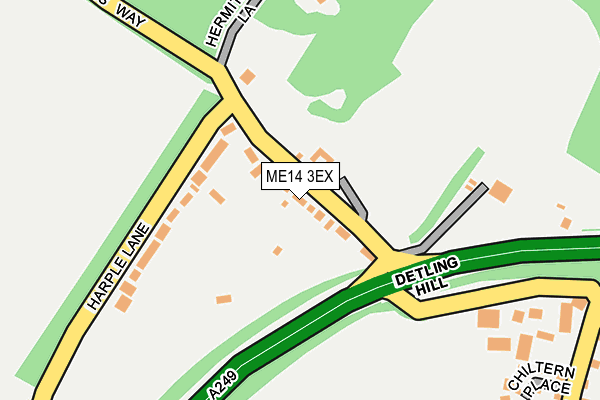 ME14 3EX map - OS OpenMap – Local (Ordnance Survey) ME14 3EX map - OS OpenMap – Local (Ordnance Survey)