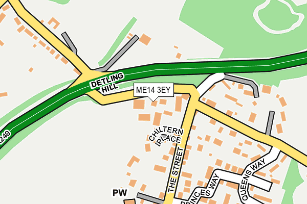 ME14 3EY map - OS OpenMap – Local (Ordnance Survey) ME14 3EY map - OS OpenMap – Local (Ordnance Survey)