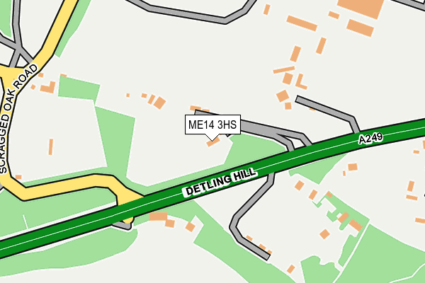 ME14 3HS map - OS OpenMap – Local (Ordnance Survey) ME14 3HS map - OS OpenMap – Local (Ordnance Survey)