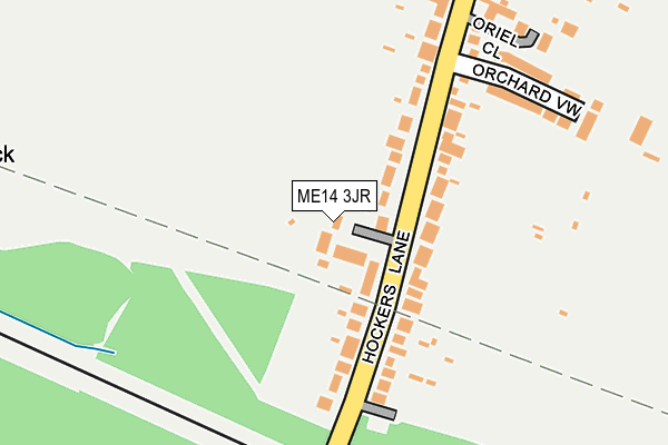 ME14 3JR map - OS OpenMap – Local (Ordnance Survey) ME14 3JR map - OS OpenMap – Local (Ordnance Survey)