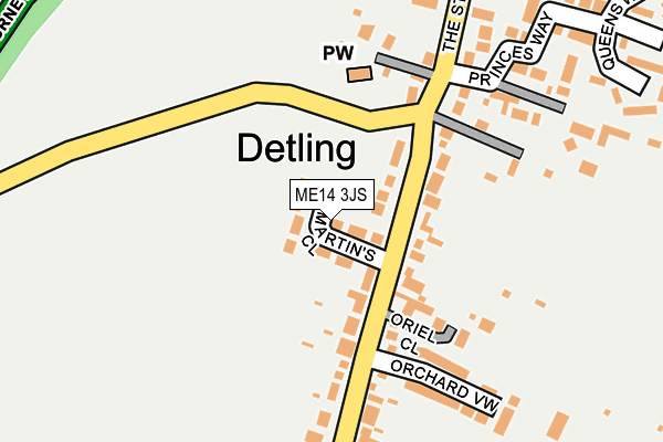 ME14 3JS map - OS OpenMap – Local (Ordnance Survey) ME14 3JS map - OS OpenMap – Local (Ordnance Survey)