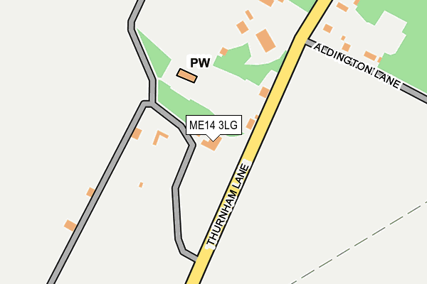 ME14 3LG map - OS OpenMap – Local (Ordnance Survey) ME14 3LG map - OS OpenMap – Local (Ordnance Survey)