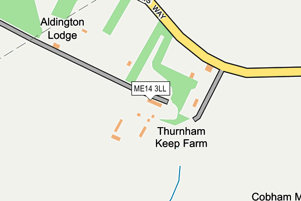 ME14 3LL map - OS OpenMap – Local (Ordnance Survey) ME14 3LL map - OS OpenMap – Local (Ordnance Survey)