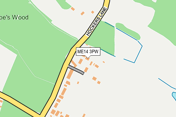 ME14 3PW map - OS OpenMap – Local (Ordnance Survey) ME14 3PW map - OS OpenMap – Local (Ordnance Survey)