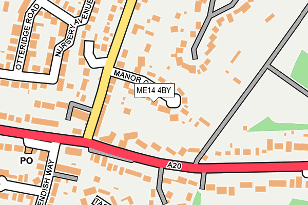 ME14 4BY map - OS OpenMap – Local (Ordnance Survey)
