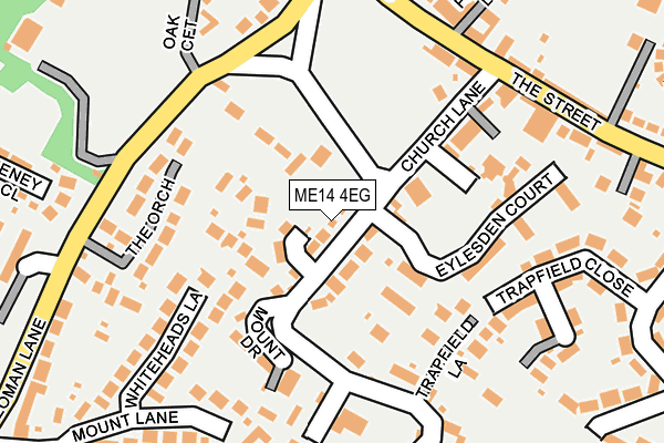 ME14 4EG map - OS OpenMap – Local (Ordnance Survey) ME14 4EG map - OS OpenMap – Local (Ordnance Survey)