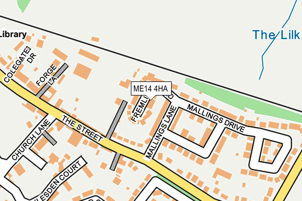 ME14 4HA map - OS OpenMap – Local (Ordnance Survey) ME14 4HA map - OS OpenMap – Local (Ordnance Survey)