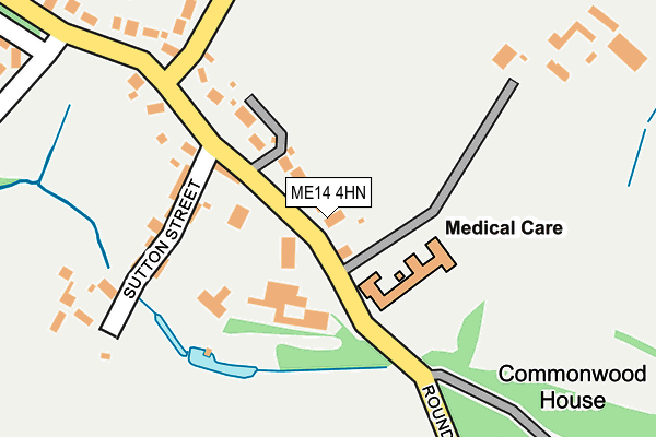 ME14 4HN map - OS OpenMap – Local (Ordnance Survey) ME14 4HN map - OS OpenMap – Local (Ordnance Survey)