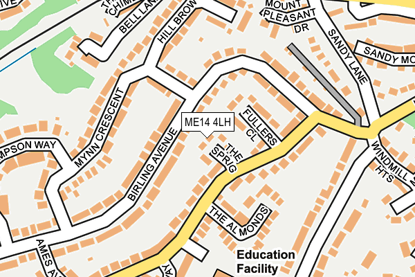 ME14 4LH map - OS OpenMap – Local (Ordnance Survey) ME14 4LH map - OS OpenMap – Local (Ordnance Survey)