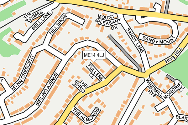 ME14 4LJ map - OS OpenMap – Local (Ordnance Survey) ME14 4LJ map - OS OpenMap – Local (Ordnance Survey)