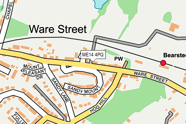 ME14 4PQ map - OS OpenMap – Local (Ordnance Survey) ME14 4PQ map - OS OpenMap – Local (Ordnance Survey)