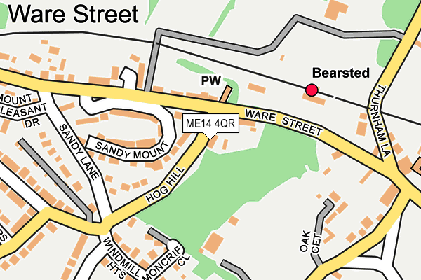 ME14 4QR map - OS OpenMap – Local (Ordnance Survey) ME14 4QR map - OS OpenMap – Local (Ordnance Survey)