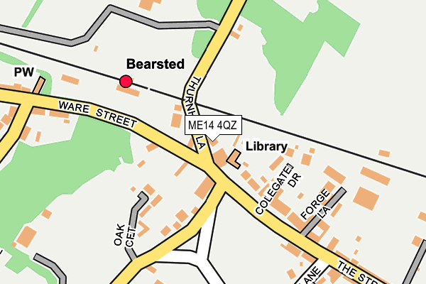 ME14 4QZ map - OS OpenMap – Local (Ordnance Survey)