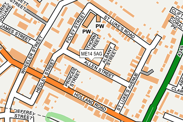 ME14 5AG map - OS OpenMap – Local (Ordnance Survey) ME14 5AG map - OS OpenMap – Local (Ordnance Survey)