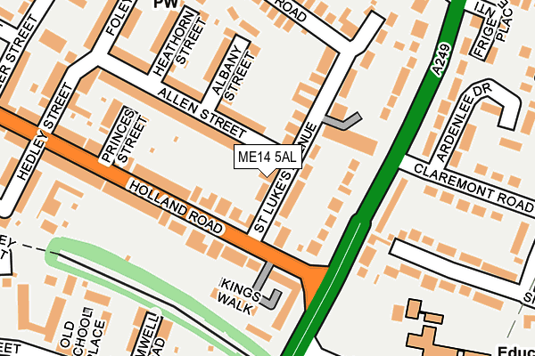 ME14 5AL map - OS OpenMap – Local (Ordnance Survey) ME14 5AL map - OS OpenMap – Local (Ordnance Survey)