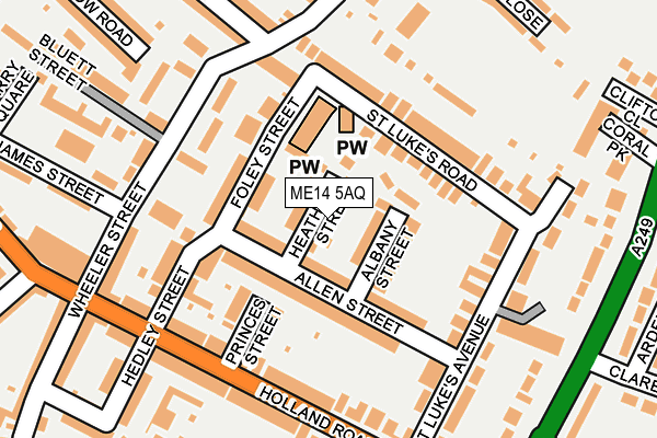 ME14 5AQ map - OS OpenMap – Local (Ordnance Survey) ME14 5AQ map - OS OpenMap – Local (Ordnance Survey)