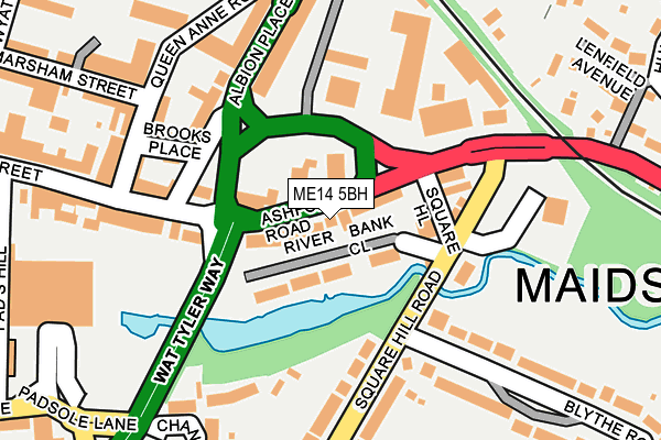 ME14 5BH map - OS OpenMap – Local (Ordnance Survey) ME14 5BH map - OS OpenMap – Local (Ordnance Survey)