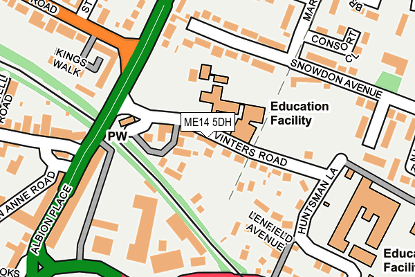 ME14 5DH map - OS OpenMap – Local (Ordnance Survey) ME14 5DH map - OS OpenMap – Local (Ordnance Survey)
